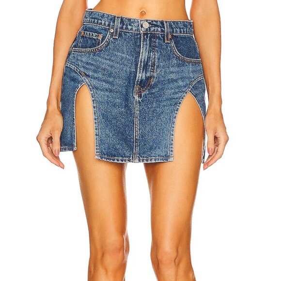 GRLFRND Double Slit Mini Skirt - Picture 1 of 5